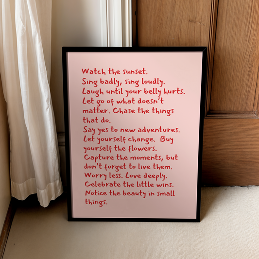 Watch the sunset | UNFRAMED PRINT