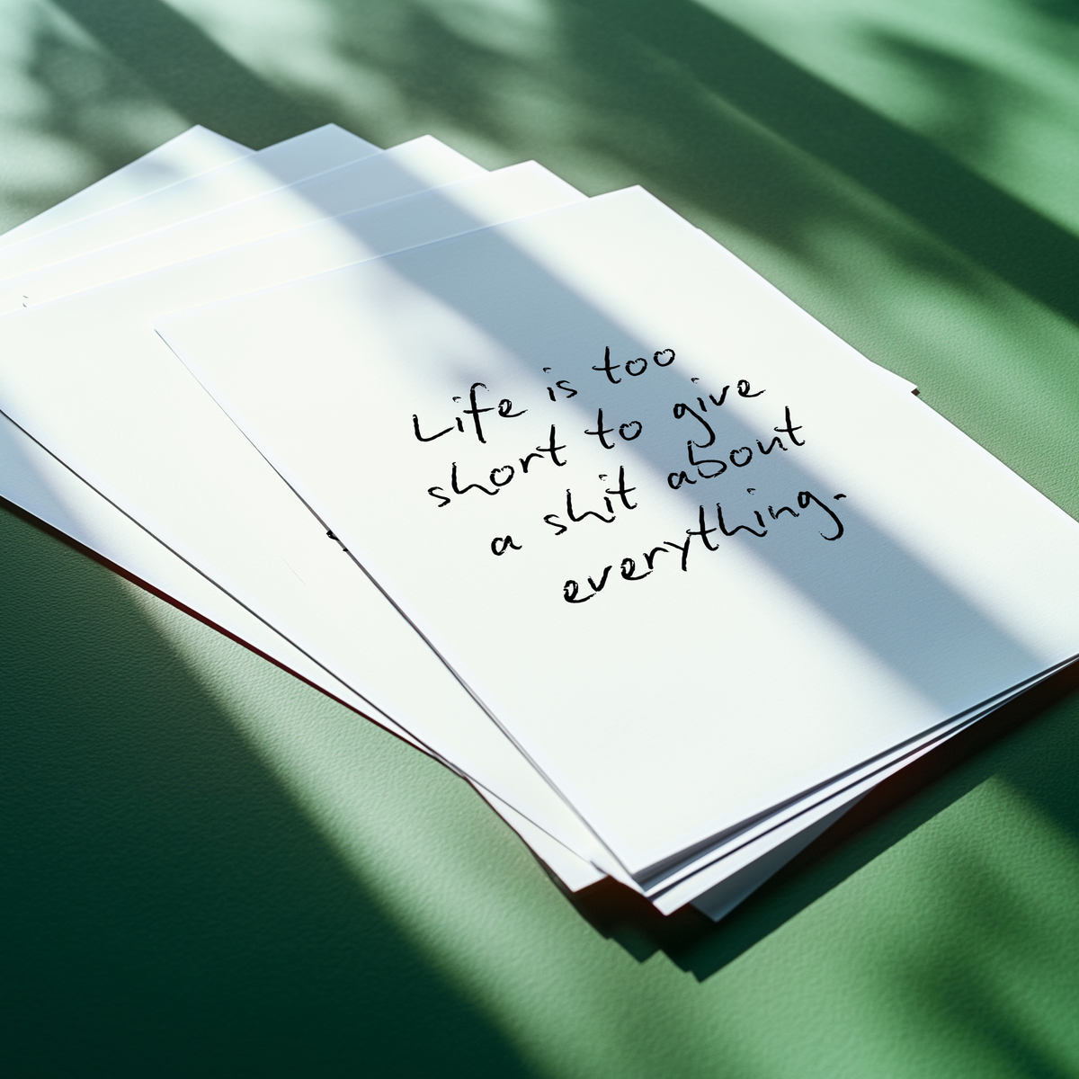Life is too short to give a shit about everything | UNFRAMED PRINT