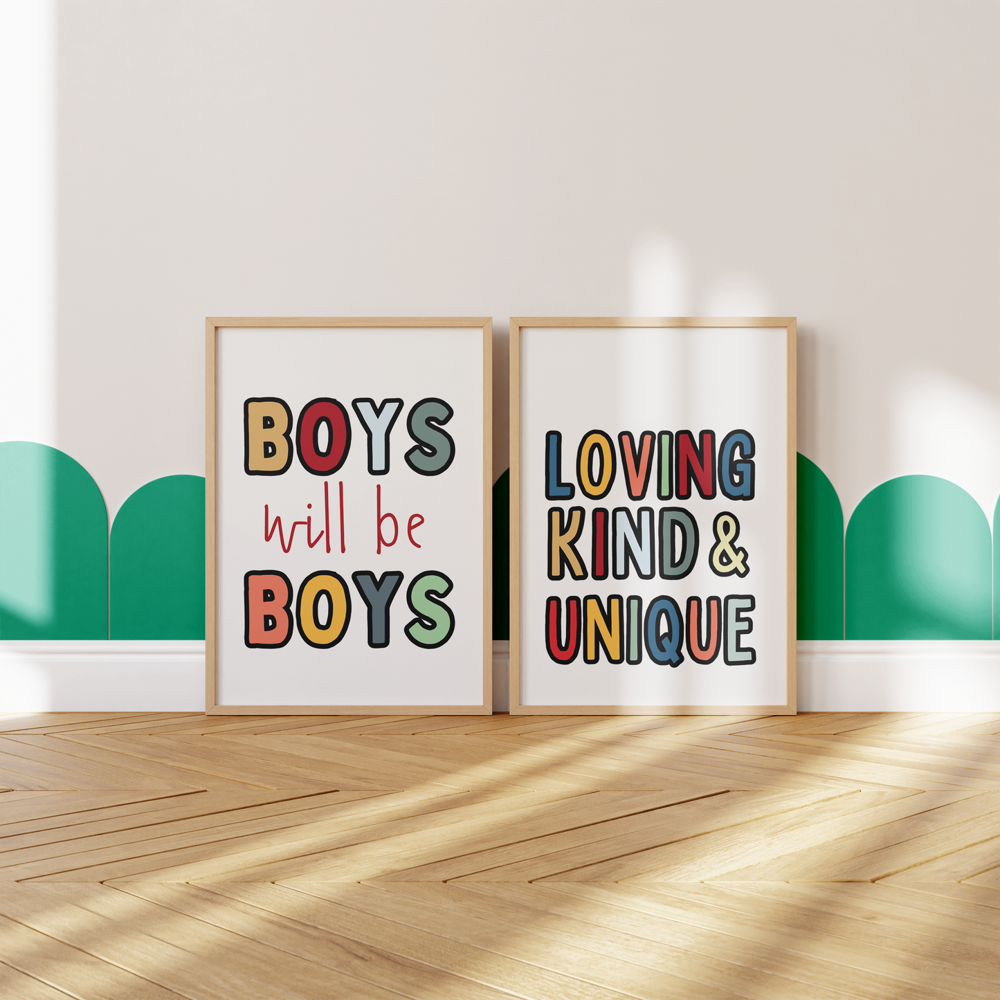 Boys will be boys - set of 2 (Unframed prints)