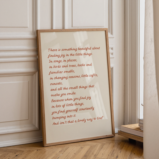 Beauty in finding joy  | UNFRAMED PRINT